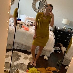 Green cutout dress